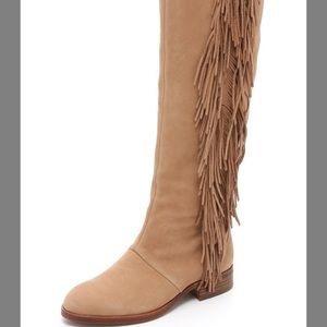 Sam Edelman Josephine knee high fringe  boots